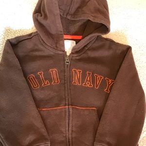 Boys Brown Old Navy Zip Up Jacket